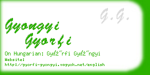 gyongyi gyorfi business card